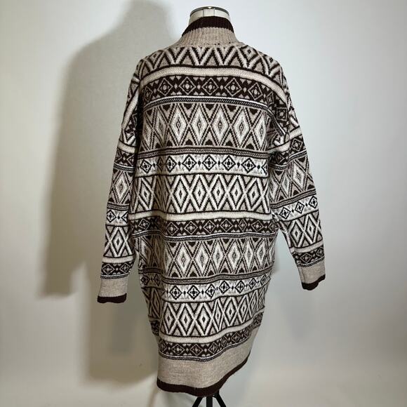 Jessica Simpson Aztec Western Open Front Cardigan Sweater Long Duster Womens S - Picture 6 of 10